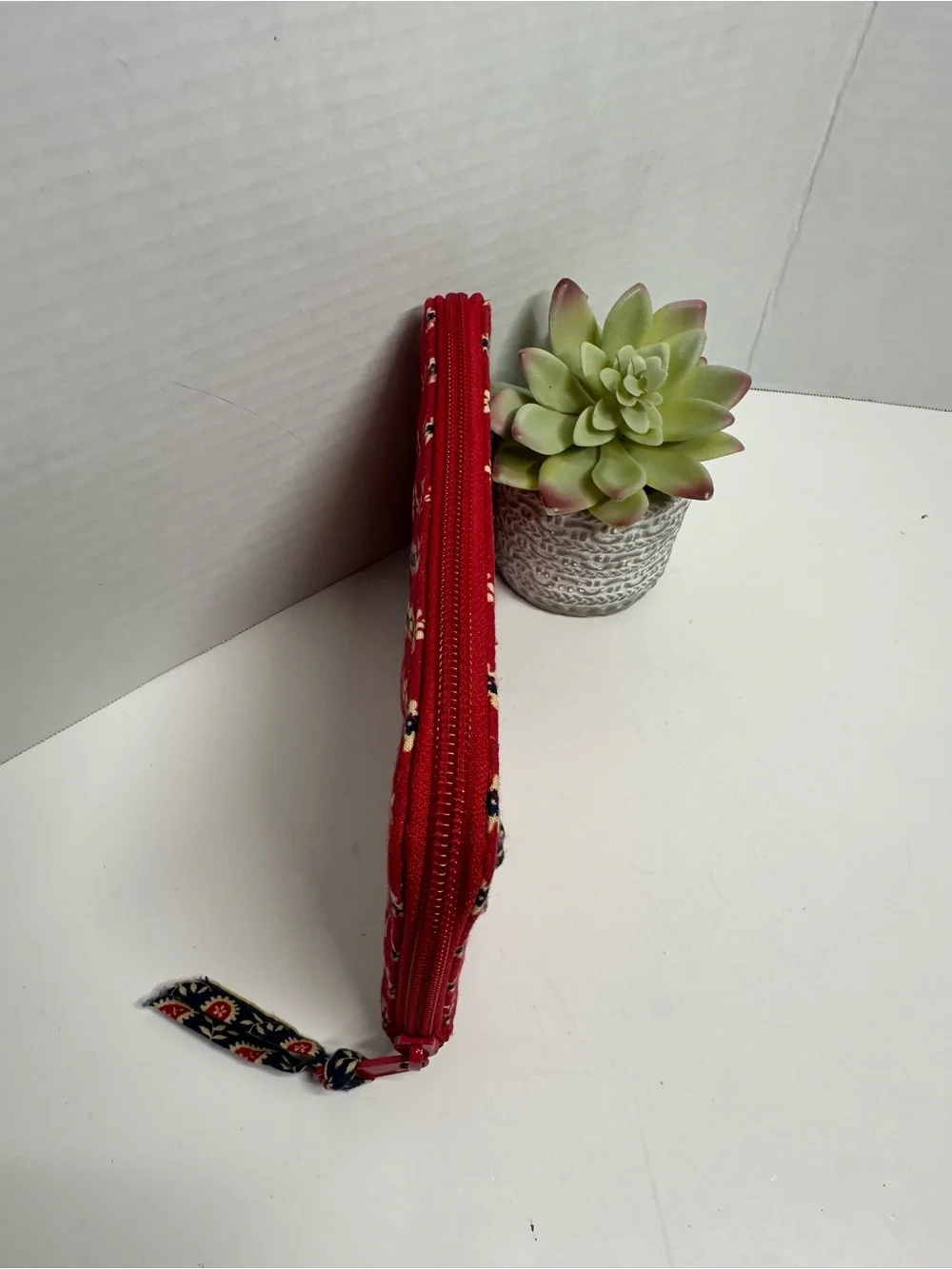 Vera Bradley Red Floral Quilted Zip Wallet